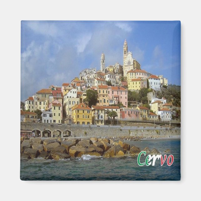 LGR092 CERVO, Liguria, Italy, Europe, Fridge Magnet (Front)