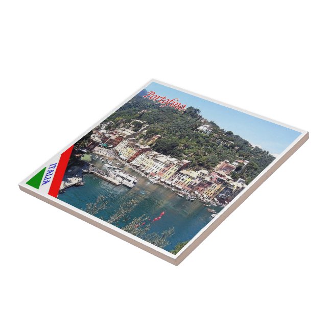 LGR116 PORTOFINO, Liguria, Italy, Ceramic Tile (Side)