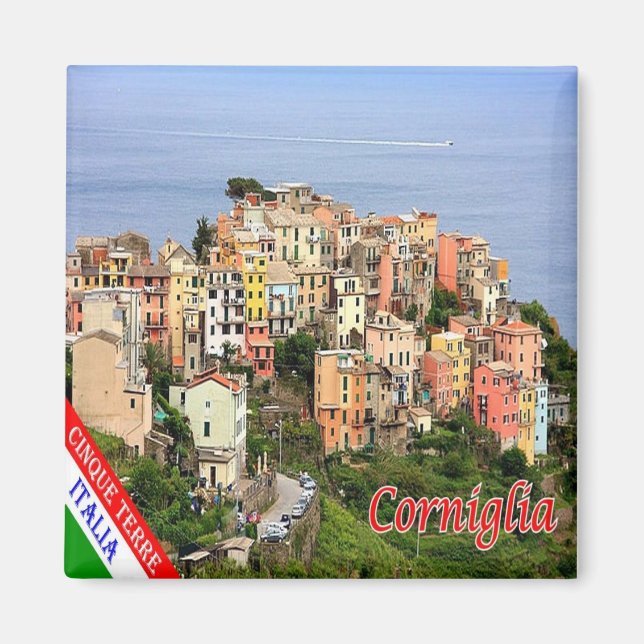 LGR136 CORNIGLIA Cinque Terre, Italy, Fridge Magnet (Front)
