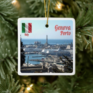 LGR150 GENOA PORT, Liguria, Italy, Ceramic Ornament