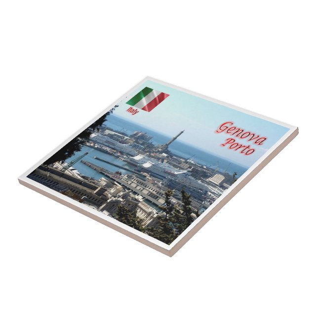 LGR150 GENOA PORT, Liguria, Italy, Ceramic Tile (Side)