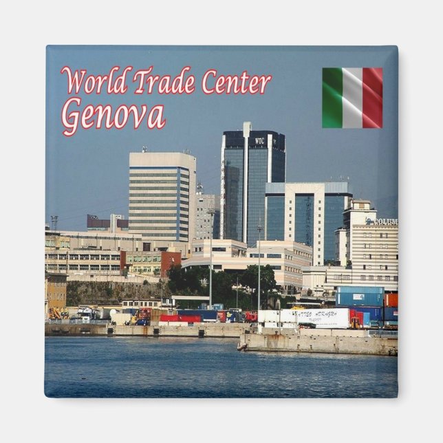 LGR159 GENOA, World Trade Center, Fridge Magnet (Front)