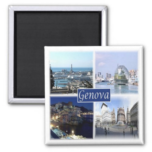 LGR164 GENOVA _ Mosaic _ Liguria _ Italy _ Fridge Magnet