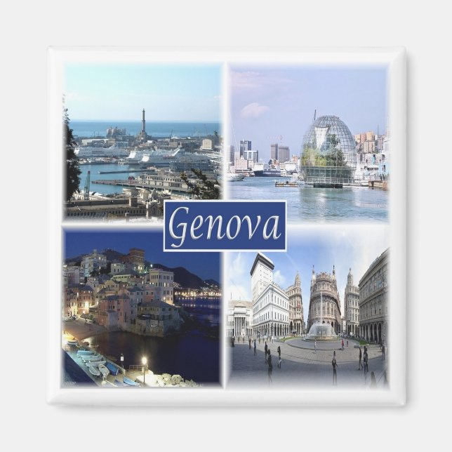 LGR164 GENOVA - Mosaic - Liguria - Italy - Fridge Magnet (Front)
