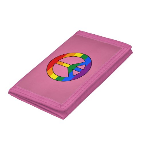 LGTB flag peace sign Wallet