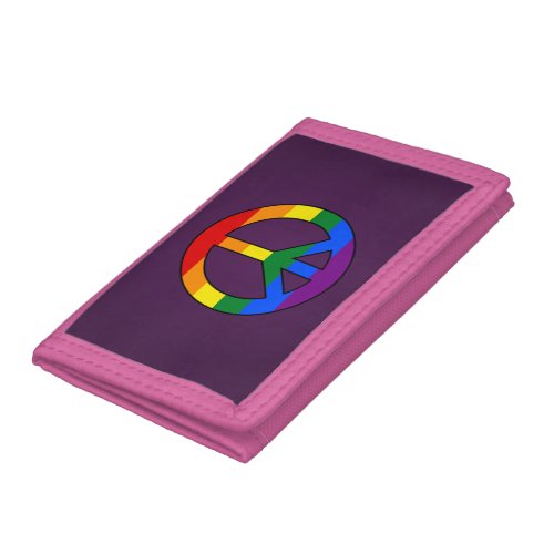 LGTB flag peace sign Wallet