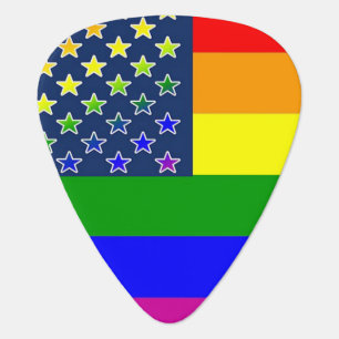 Lgtbq flag guitar pick