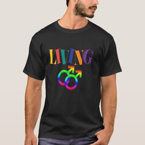 Lgtbq Living Lesbian Inspirational Idea T_Shirt