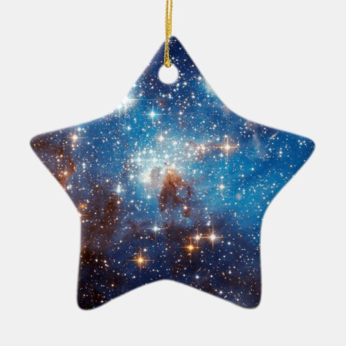 LH 95 Star Forming Region _ Hubble Space Photo Ceramic Ornament