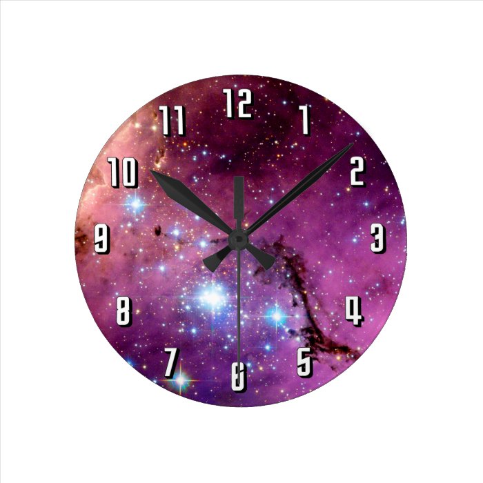 LHA 120 N11 Star Formation Round Wall Clock