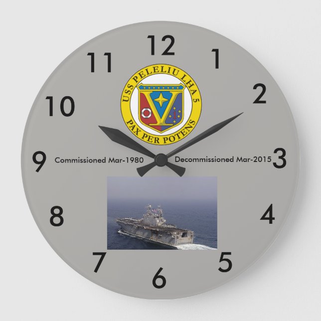 LHA-5 USS Peleliu wall clock (Front)