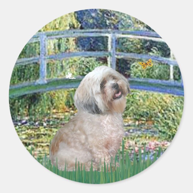 Lhasa Apso 10 - Bridge Classic Round Sticker (Front)