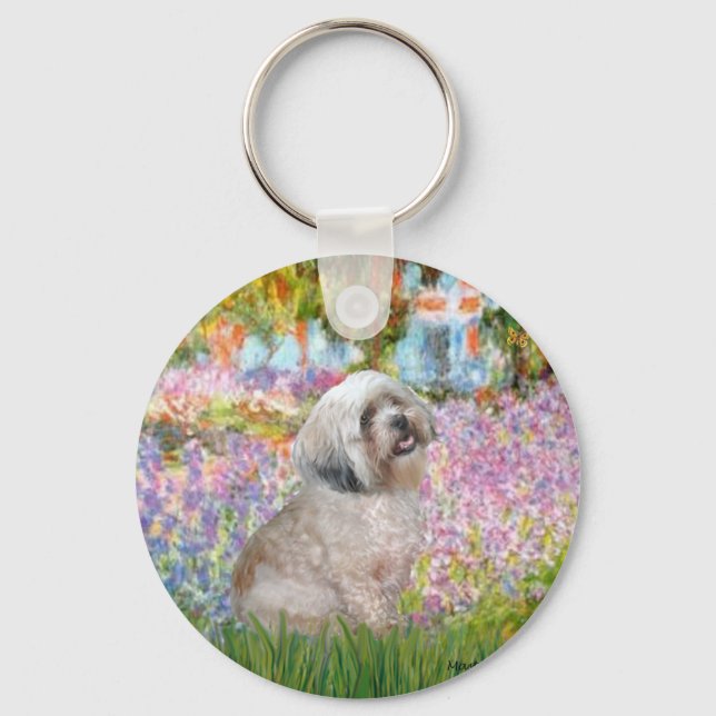 Lhasa Apso 20 - Garden Keychain (Front)