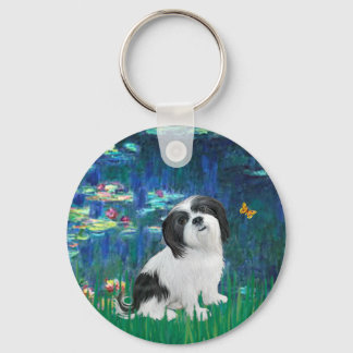Lhasa Apso 2 - Lilies 5 Keychain