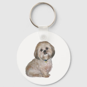 Lhasa Apso (A) - golden / cream Keychain