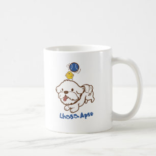 Lhasa apso bubu and little chicken guagua coffee mug