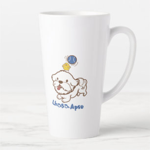 Lhasa apso bubu and little chicken guagua latte mug