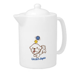 Lhasa apso bubu and little chicken guagua teapot