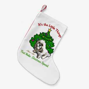 Lhasa Apso Christmas Small Christmas Stocking