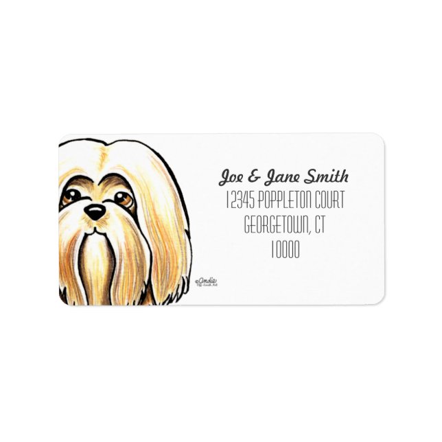 Lhasa Apso Custom Color Label (Front)