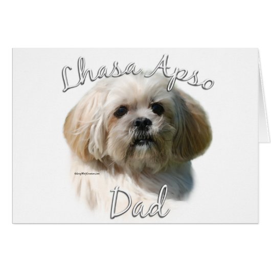Lhasa Apso Dad 2 Cards (Front Horizontal)