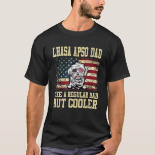 Lhasa Apso Dad Like A Regular Dad But Cooler Dog D T-Shirt