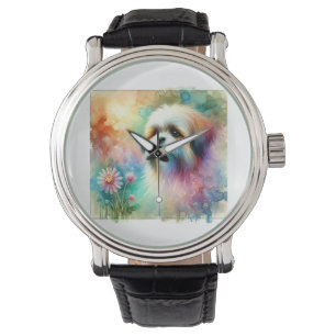 Lhasa Apso Dog 120724AREF104 - Watercolor Watch
