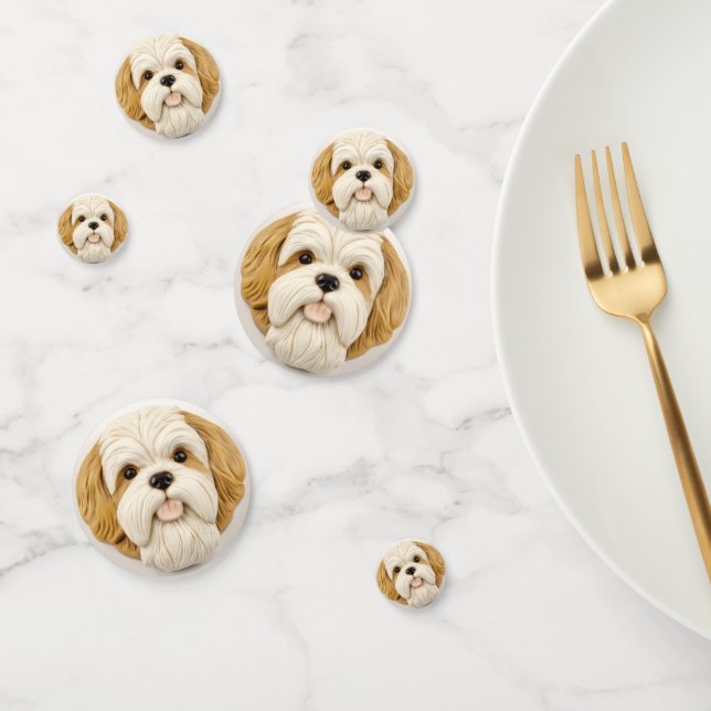 Lhasa Apso Dog 3D Inspired Confetti (Group)