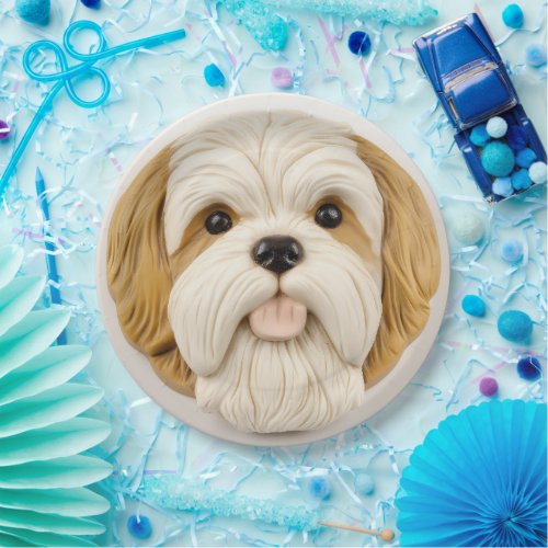 Lhasa Apso Dog 3D Inspired Paper Plates