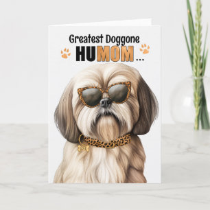 Lhasa Apso Dog Best HuMOM Ever Mother's Day Holiday Card