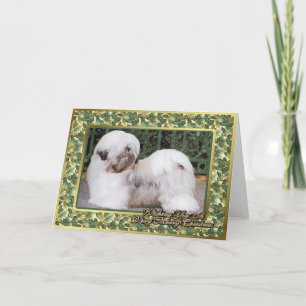 Lhasa Apso Dog Blank Christmas Card
