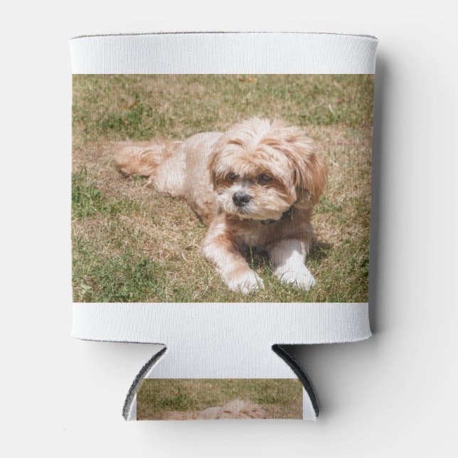 Lhasa Apso dog Can Cooler (Front)