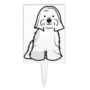 Lhasa Apso Dog Cartoon Cake Topper