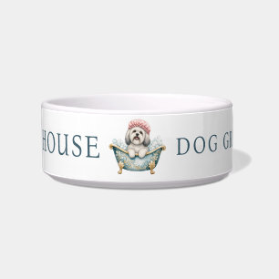 Lhasa Apso Dog Groomer Pet Water Bowl