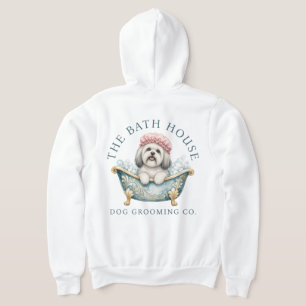 Lhasa Apso Dog Groomer Zip Up Hoodie