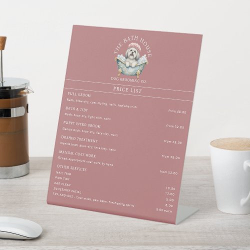 Lhasa Apso Dog Grooming Pedestal Sign Price List