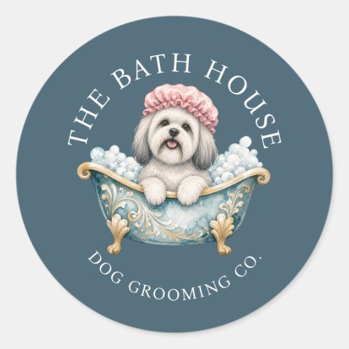 Lhasa Apso Dog Grooming Sticker Sheets | Teal