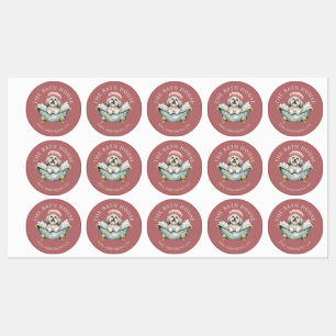 Lhasa Apso Dog Grooming Waterproof Sticker Sheets