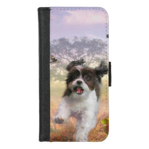 Lhasa Apso Dog High Tail Home iPhone 8/7 Wallet Case