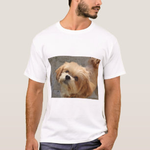Lhasa Apso dog in a garden T-Shirt