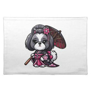 Lhasa Apso Dog Kimono Cloth Placemat