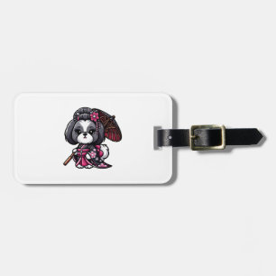 Lhasa Apso Dog Kimono Luggage Tag