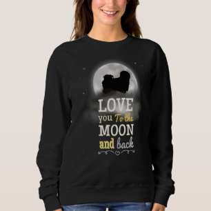 Lhasa Apso Dog Love To The Moon Sweatshirt