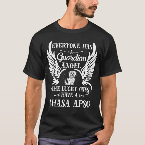 Lhasa Apso dog pet guardian angel T_Shirt