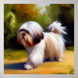 Lhasa Apso Dog Poster