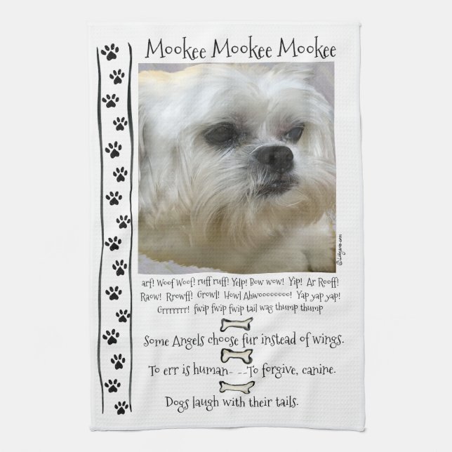 Lhasa Apso Dog Quotes Towel (Vertical)