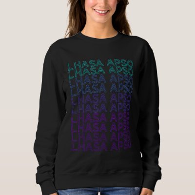 Lhasa Apso Dog Retro Sweatshirt