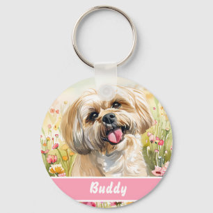 Lhasa Apso Dog Tag – Custom Info Keychain