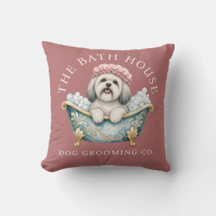 Lhasa Apso Dusky Pink Dog Grooming Cushion