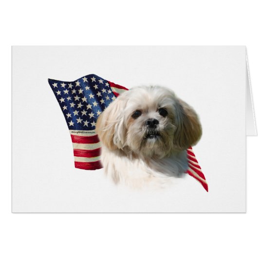 Lhasa Apso Flag (Front Horizontal)